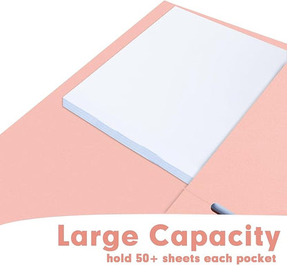 Two Pocket Folders, RAZCC 50 Pack 2 Pocket Folders Fit Letter Size Paper - Image 5