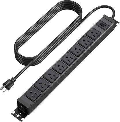 HHSOET Metal 360° Rotating Mountable Power Strip, 8 Outlet Gaming Table Mounted by HHSOET
