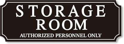 Storage Room Door Sign for Business and Home, Self-Adhesive Durable Modern by LUHIMO
