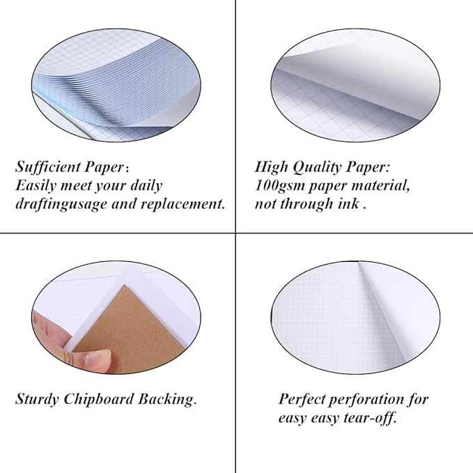 Engineering Graph Paper Pads, 11x17 Quadrille 125 Sheets/250 Pages Grid Paper - Image 5