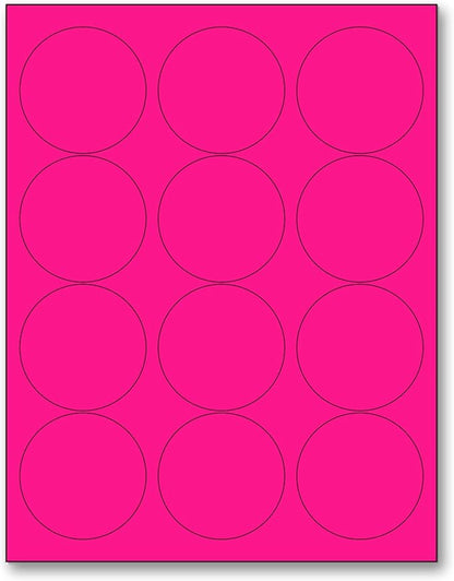NextDayLabels - 8-1/2 x 11 Neon Color High Light Fluorescent Labels by NextDayLabels