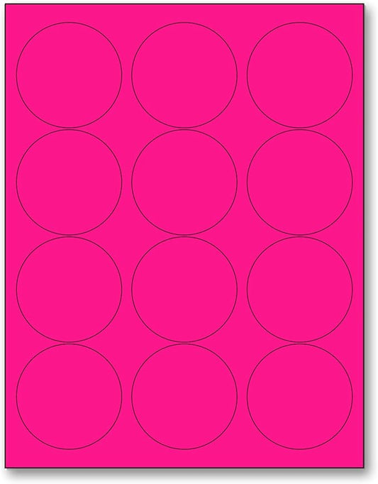 NextDayLabels - 8-1/2 x 11 Neon Color High Light Fluorescent Labels by NextDayLabels