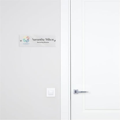 Custom Door Name Plate with Business Logo - Image 3
