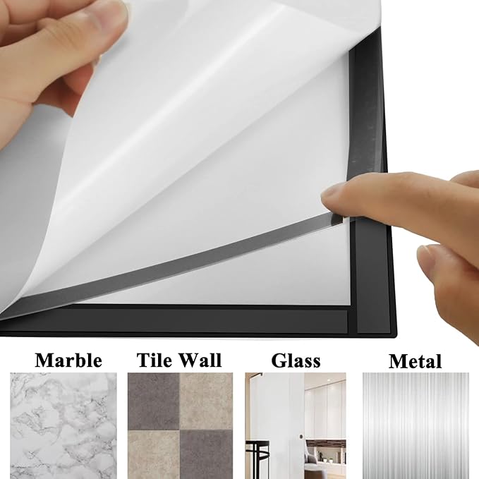 JIUYE 3Pcs Self Adhesive Magnetic Sign Holder 8.5 x 11 inches, Wall Mount - Image 5