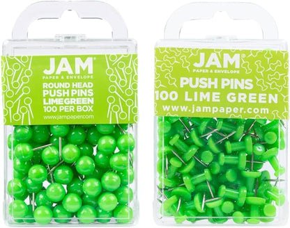 JAM PAPER Colorful Push Pins by JAMPaper