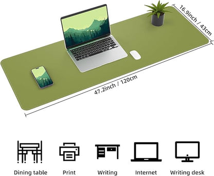 Leather Desk pad Protector, Large Desk mat - Image 3