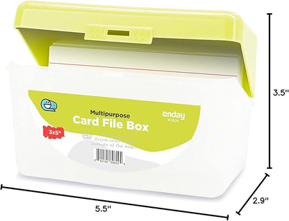 Enday Index Card Holder Green, 3x5 Note Flash Card Organizer Case, Index Card - Image 8