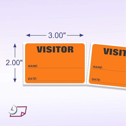 NextDayLabels - 3 x 2 Visitor Labels Pass, ID Labels and Safety Identification - Image 2