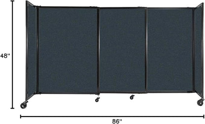 Versare Straightwall Sliding Portable Wall Partition | Freestanding Office - Image 7