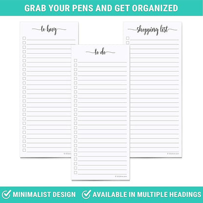 321Done 2-Pack Skinny To Do List Notepad, Made in USA - Image 5