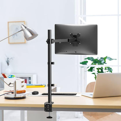 WALI Monitor Arm Mount for Desk, Single Extra Tall Computer Desk Mount - Image 2