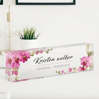 Desk Name Plate Personalized, Custom Name Plates by SalaGraphics