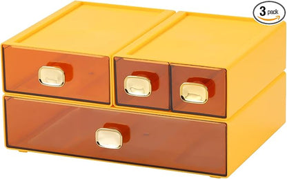 OSteed Spacious Desktop Storage Box, 1 Large 1 Middle & 2 Small Storage Drawers by OSteedWares