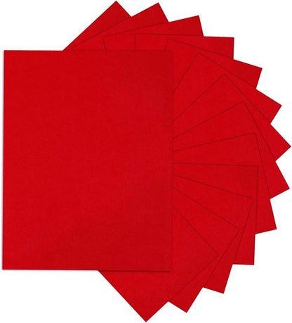 24 Sheets Bright Red Cardstock 8.5 x 11 Construction Paper, Goefun 80lb Red by Goefun
