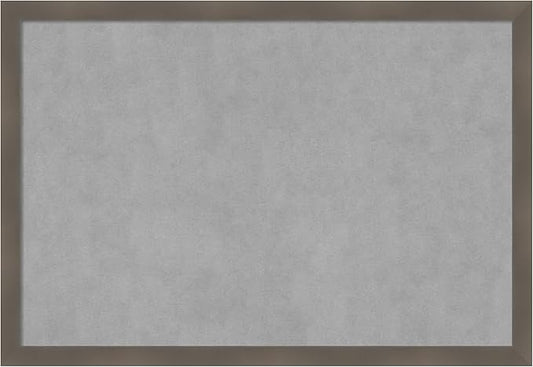 Amanti Art Grey Framed Magnetic Board 26x38 Large Vision Board by AmantiArt