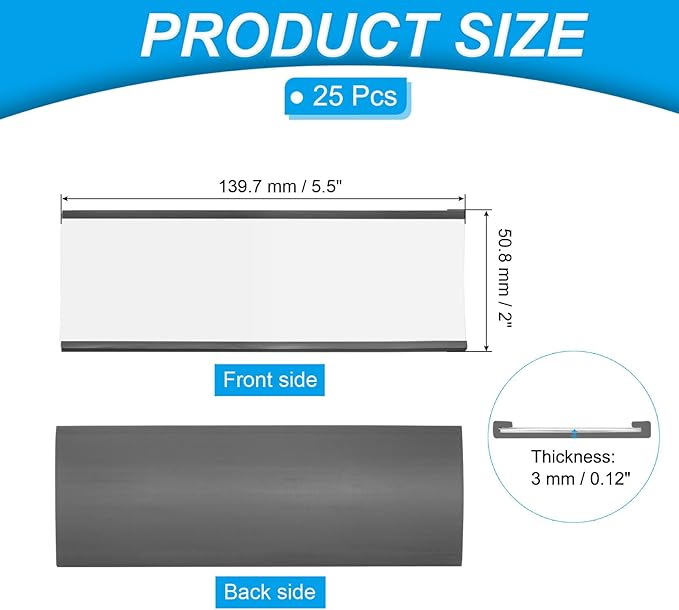 PATIKIL Magnetic Label Holder 5.5" x 2" - Image 2