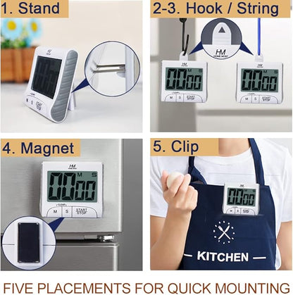 HOME MOST 2-Pack Large Display Kitchen Timer - Image 3