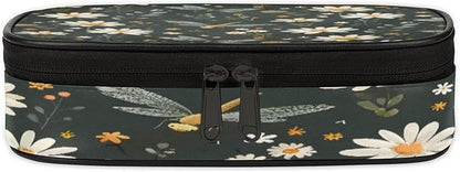 Pardick Pencil Case，Butterfly Daisy Big Capacity Pencil Pouch Coin Pouch - Image 3