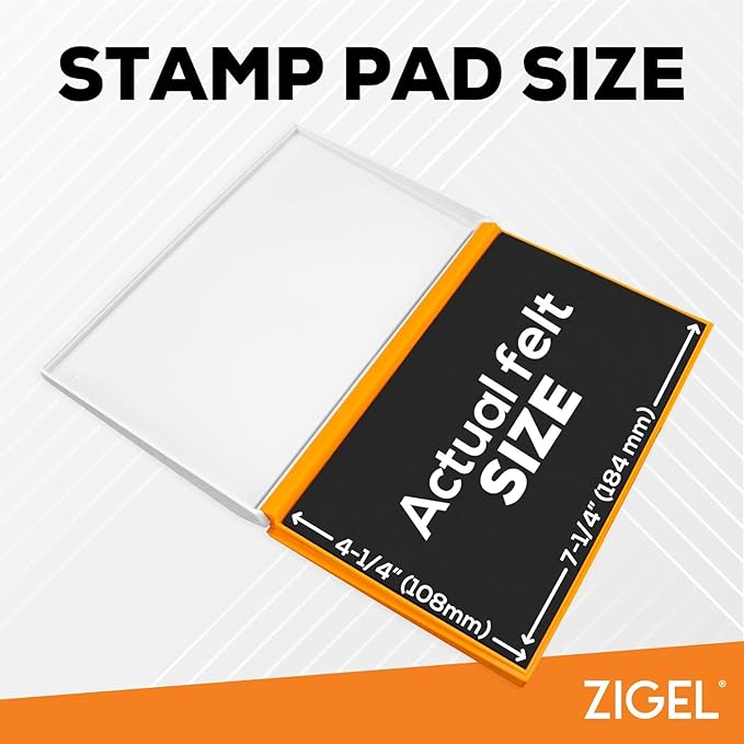 2 Pack Plastic Case Stamp Pad Large Size, Light Blue Color - Image 4