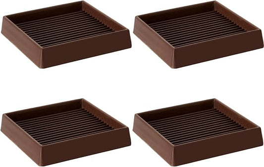 VOCOMO 4X4 Rubber Caster Cups, Non Slip Furniture Pads, Anti-Slip Gripper by VOCOMO
