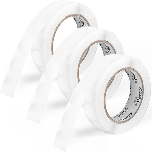 Perco Clear 1-Inch Round Circle Dot Sticker Labels by Perco