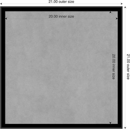 Amanti Art Black Framed Magnetic Board 21x21 Medium Vision Board - Image 2