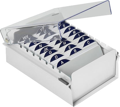 Acrimet 3 x 5 Card File Holder Organizer Box Metal Base Heavy Duty by Organizingyourlife