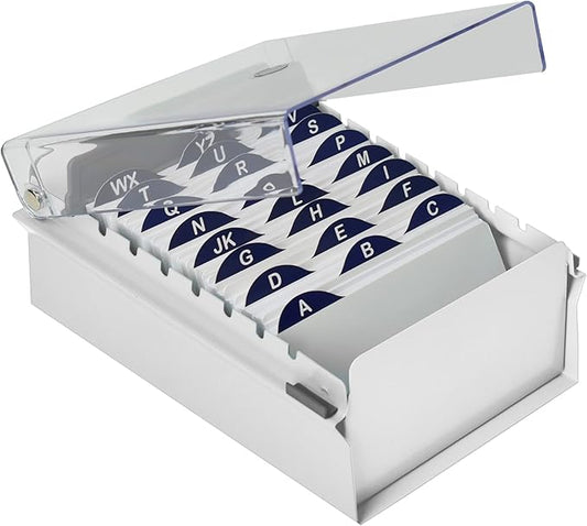 Acrimet 3 x 5 Card File Holder Organizer Box Metal Base Heavy Duty by Organizingyourlife