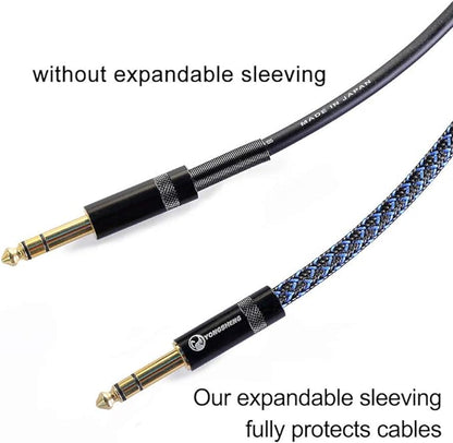 100ft - 1 inch PET Expandable Braided Sleeving – BlackBlue – Alex Tech Braided - Image 2