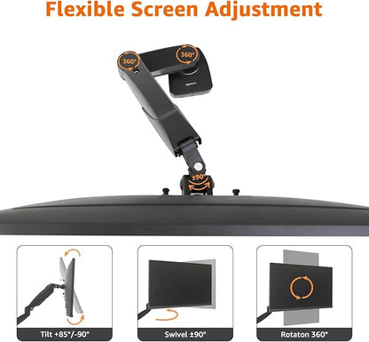 Amazon Basics Gas Spring Single Computer Monitor Arm Mount, Adjustable - Image 4