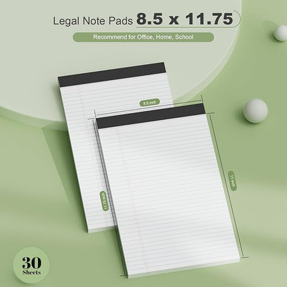 Legal Pads 8.5 x 11 inch Notepad, 2 Pack White Note Pads 8.5'' x 11'' - Image 2