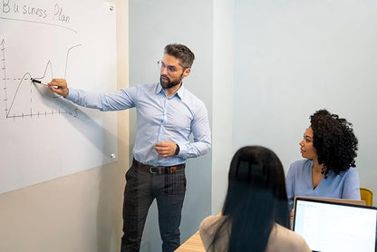 Glass Whiteboard Magnetic Dry Erase White Board 4'x 3' Framless White Surface - Image 2