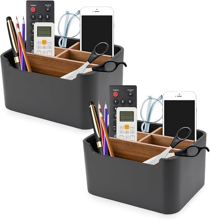 SZYRL Stylish Desk Organizers and Remote Control Holders in Black, Pen Phone - Image 8