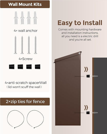LAND·VOI Locking Wall-Mount Mailbox - Image 7