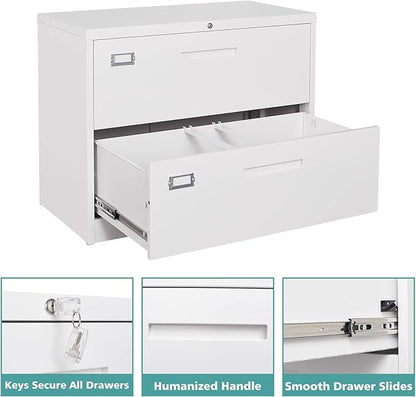 MIIIKO 2 Drawer Lateral File Cabinet - Image 6