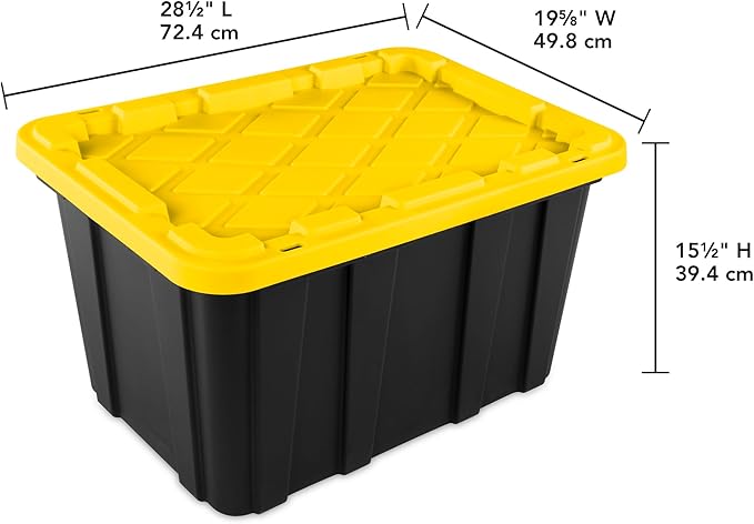 Sterilite 6-Pack Industrial Tote, Plastic Storage Container Bins - Image 2