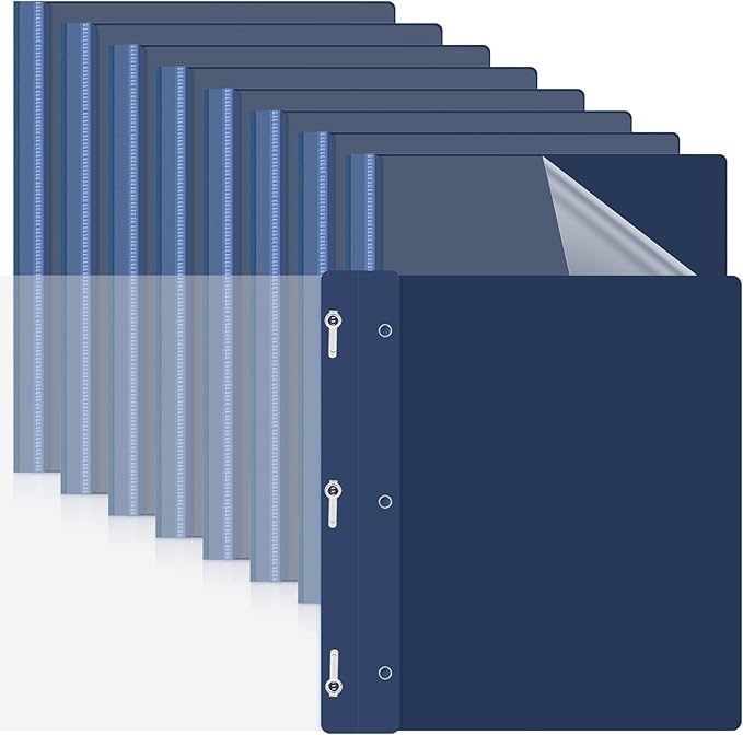 Teling 48 Pcs Clear Front Report Covers by Teling