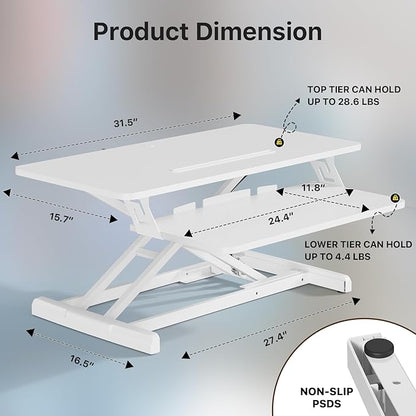 JOY worker Standing Desk Converter, Desktop Workstation Riser - Image 2