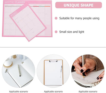 Didiseaon 2pcs Weekly and Monthly Schedule Notepad Undated Planner - Image 2