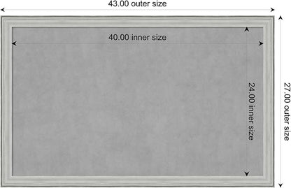 Amanti Art Silver Framed Magnetic Board 27x43 Large Vision Board - Image 3