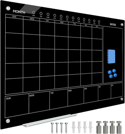 JYYPWB Magnetic Glass Whiteboard 36X24 Monthly Planner Calendar Dry Erase Board - Image 6