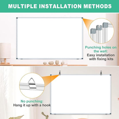 H-Qprobd 4' x 3' Whiteboard Dry Erase White Board - Image 3