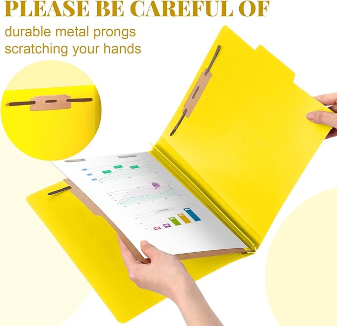 Skyygemm 36 Pcs Classification Folders Letter Size, 1 Divider Pressboard File - Image 4