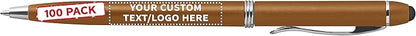 DISCOUNT PROMOS Custom Twist Action Plastic Stylus Pens, Personalized Bulk Pack by DISCOUNTPROMOS