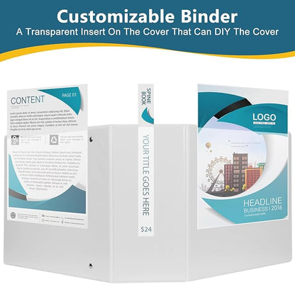 CIXILDTS 5-Inch 3 Ring Binder, Standard 5" Slant-D Ring Binder Fit Letter Size - Image 5