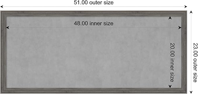 Amanti Art Grey Framed Magnetic Board 23x51 Oversize Vision Board - Image 3
