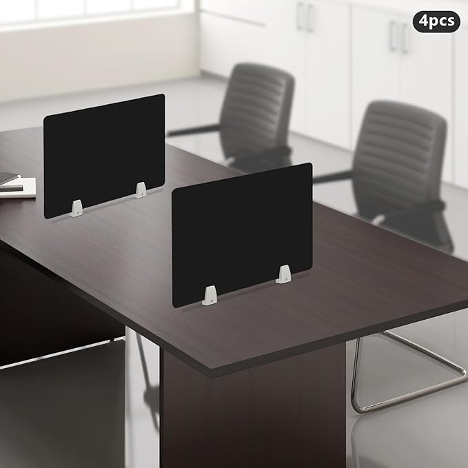 4PCS Desk Dividers Office Partitions, Privacy Desk Panel Protective, Acrylic - Image 7