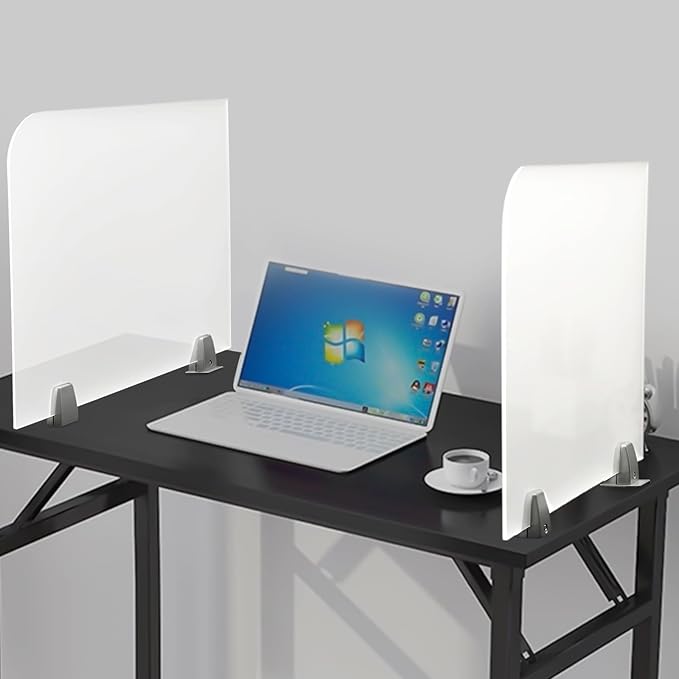 KONKENIE Acrylic Office Privacy Partition Indoor Desk Divider Guard Rectangle by KONKENIE