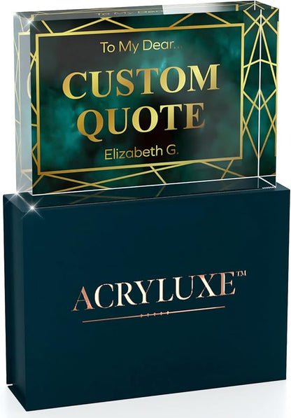 Personalized Gifts, Custom Quote Block Letter Board, Crystal-Clear Acrylic by MySignCenter