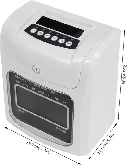 GXFCHYL Electronic Time Clock Calculating Time Clock Punch Machine Employee - Image 6